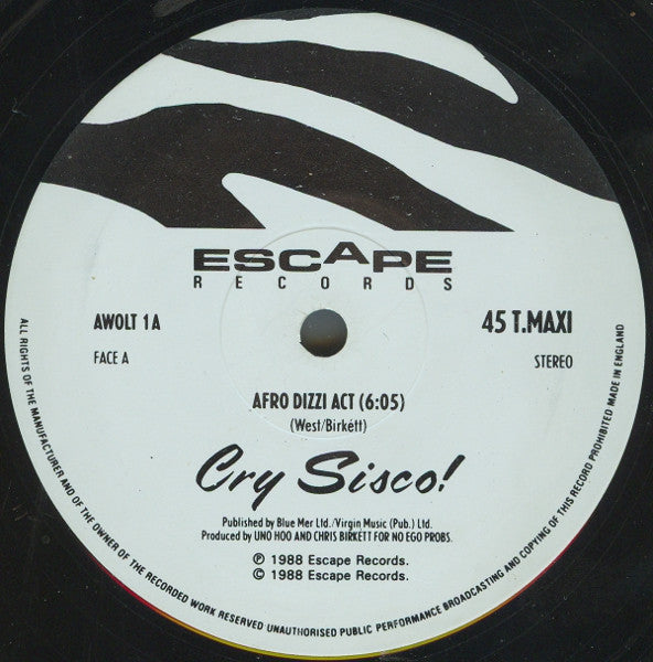 Cry Sisco! : Afro Dizzi Act (12")