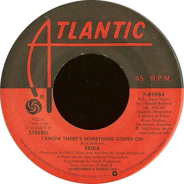Frida : I Know There's Something Going On (7", Single, SP )