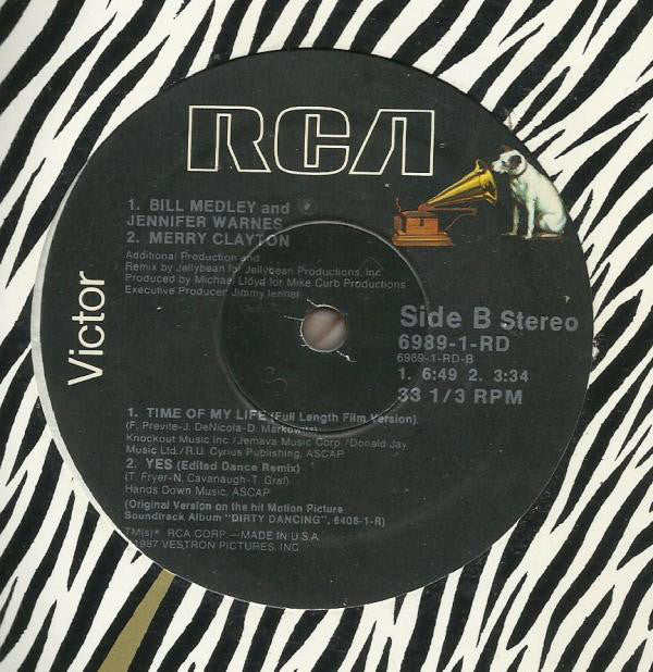 Merry Clayton / Bill Medley & Jennifer Warnes : Yes / (I've Had) The Time Of My Life (12")