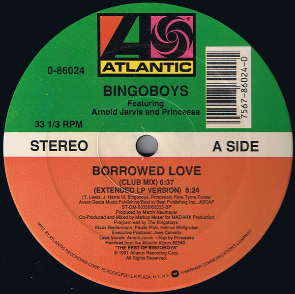Bingoboys Featuring Arnold Jarvis And Princessa (2) : Borrowed Love (12")