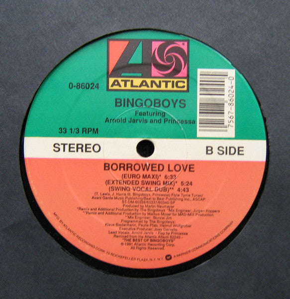 Bingoboys Featuring Arnold Jarvis And Princessa (2) : Borrowed Love (12")