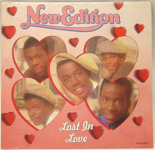 New Edition : Lost In Love (7", Single, Pin)