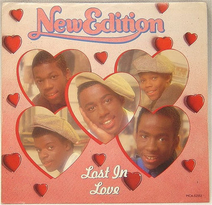 New Edition : Lost In Love (7", Single, Pin)