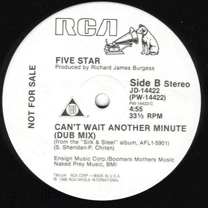 Five Star : Can't Wait Another Minute (12", Promo)