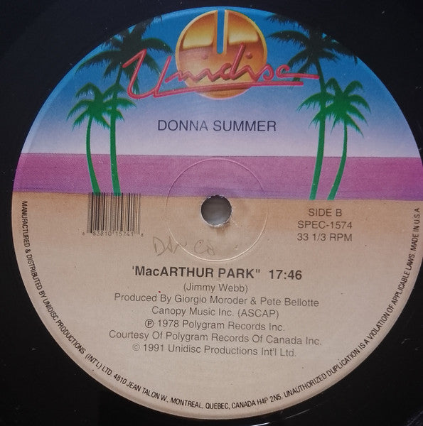 Donna Summer : Love To Love You Baby / MacArthur Park (12", RE)