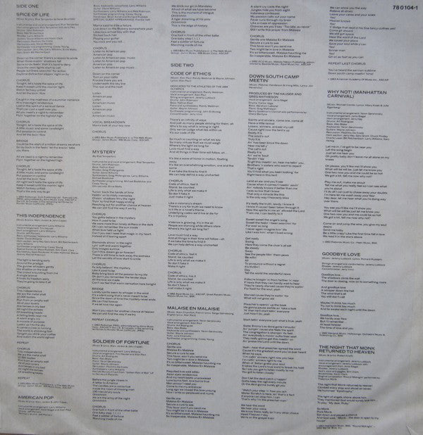 The Manhattan Transfer : Bodies And Souls (LP, Album)