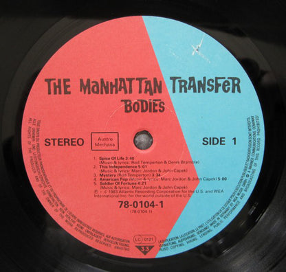The Manhattan Transfer : Bodies And Souls (LP, Album)