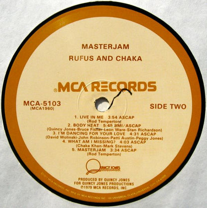 Rufus & Chaka* : Masterjam (LP, Album, Glo)