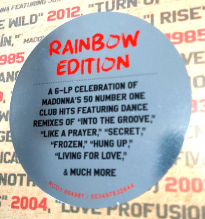 Madonna : Finally Enough Love (50 Number Ones) (Box, Comp, Ltd, RE, RM, Rai + LP, Red + LP, Ora + )