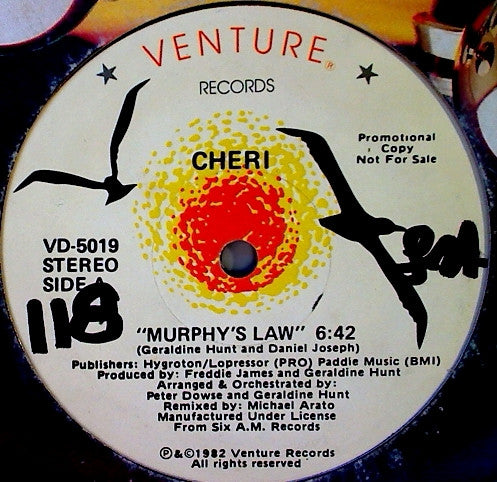 Cheri : Murphy's Law (12", Promo)