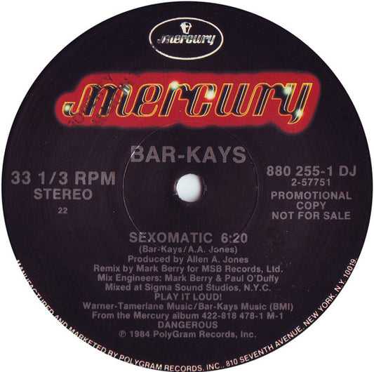 Bar-Kays : Sexomatic (12", Promo)