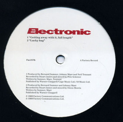 Electronic : Getting Away With It... (12", Single)
