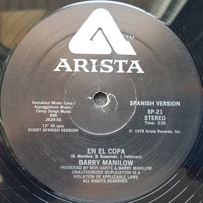 Barry Manilow : En El Copa (12")