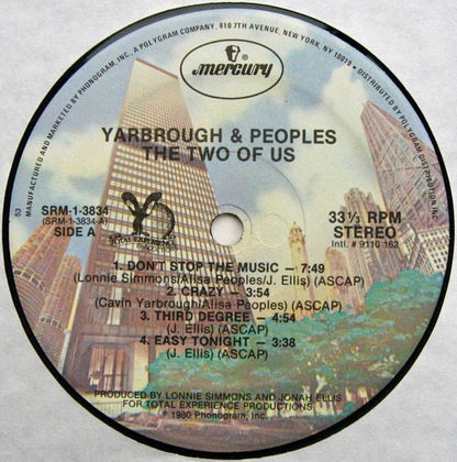 Yarbrough & Peoples : The Two Of Us (LP, Album, Kee)