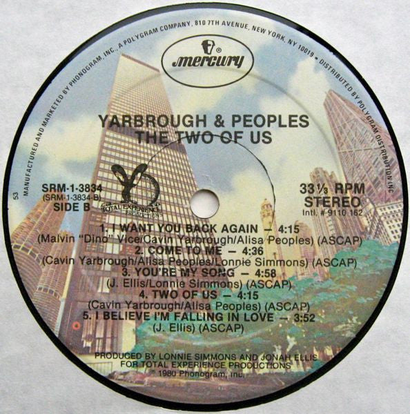 Yarbrough & Peoples : The Two Of Us (LP, Album, Kee)