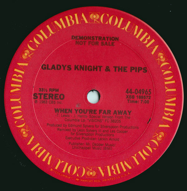 Gladys Knight And The Pips : When You're Far Away (12", Promo)