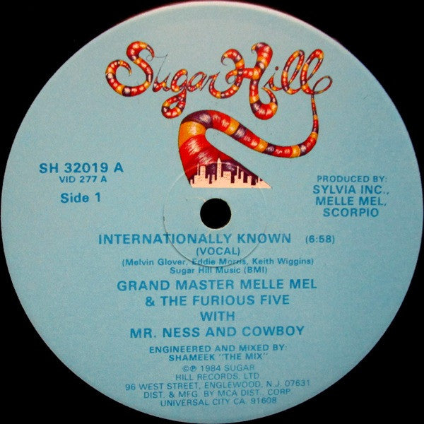 Grandmaster Melle Mel & The Furious Five With Mr. Ness & Cowboy : Internationally Known (12")
