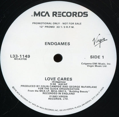 Endgames : Love Cares (12", Single, Promo)