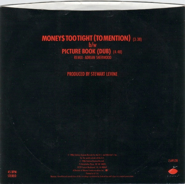 Simply Red : Money$ Too Tight (To Mention) (7", Single, Styrene)