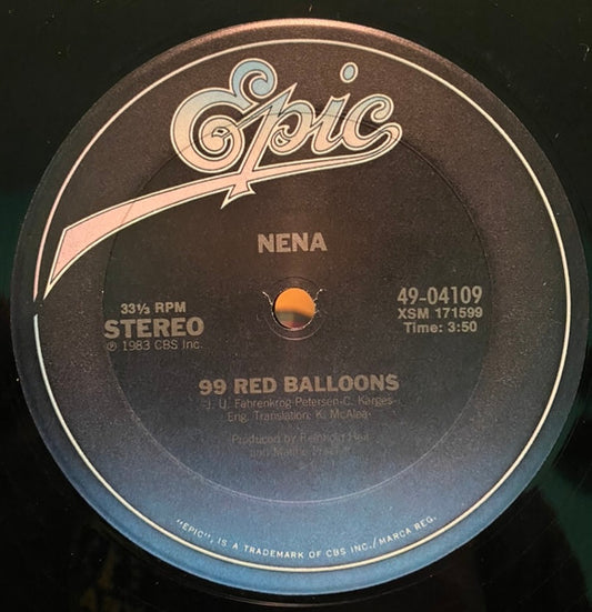 Nena : 99 Red Balloons / 99 Luftballons (12", Single, Pit)