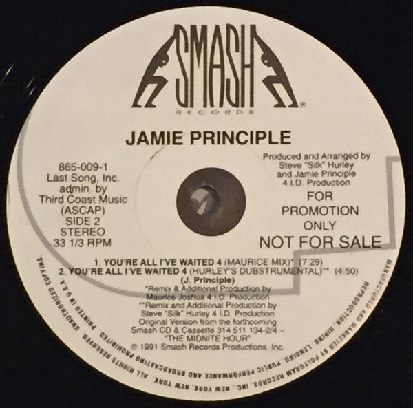 Jamie Principle : You're All I've Waited 4 (12", Promo)