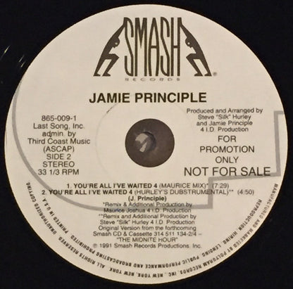 Jamie Principle : You're All I've Waited 4 (12", Promo)