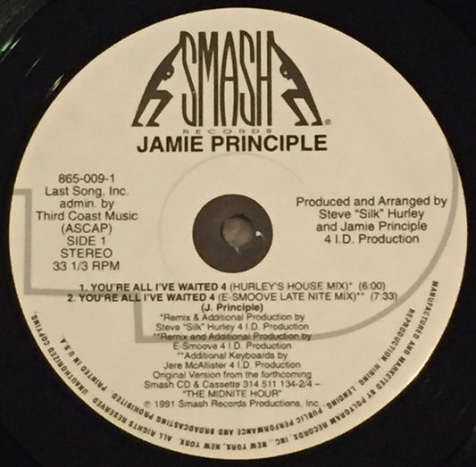 Jamie Principle : You're All I've Waited 4 (12", Promo)