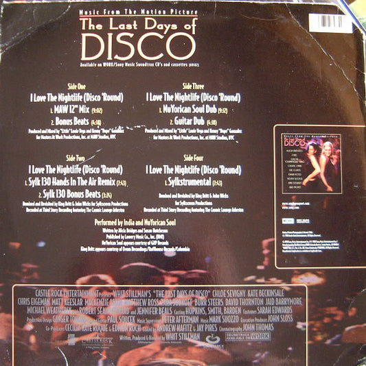 India And Nuyorican Soul : I Love The Nightlife (Disco Round) - 12" Remixes (2x12")