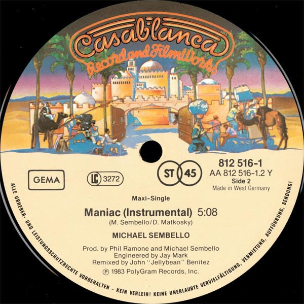 Michael Sembello : Maniac (12", Maxi)