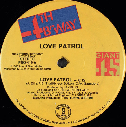 Love Patrol : Love Patrol (12", Promo)