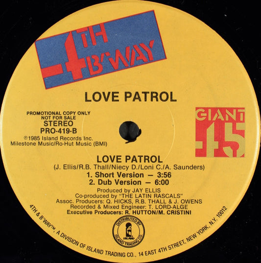 Love Patrol : Love Patrol (12", Promo)