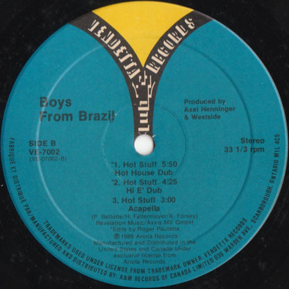 Boys From Brazil : Hot Stuff (12", Single)