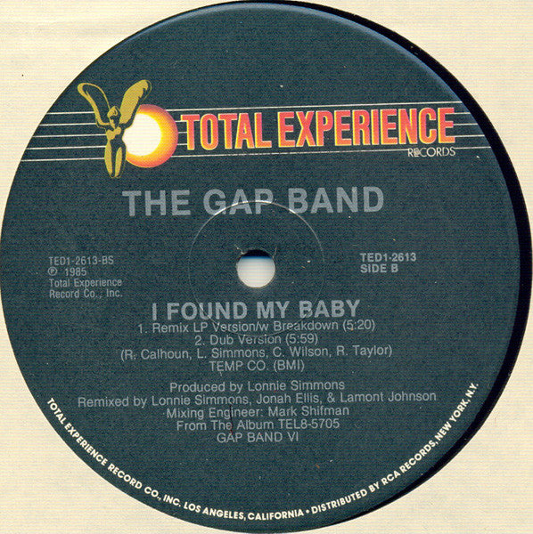 The Gap Band : I Found My Baby (12")