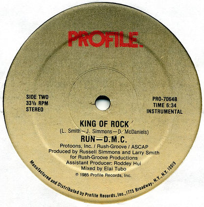 Run-D.M.C.* : King Of Rock (12", Single,  Ha)