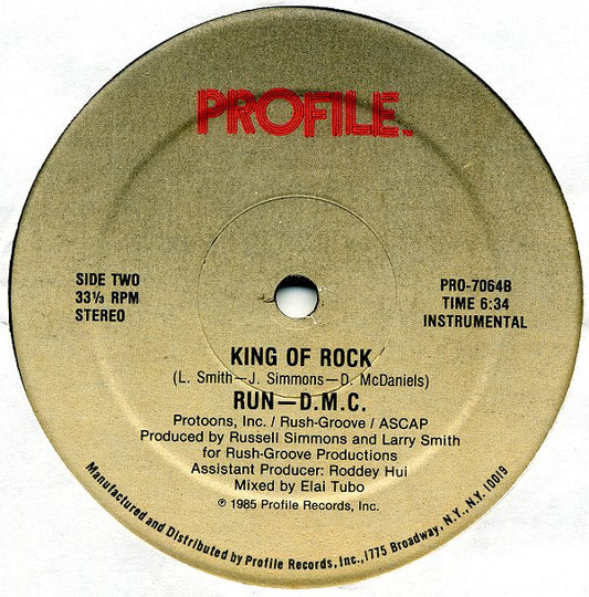 Run-D.M.C.* : King Of Rock (12", Single,  Ha)