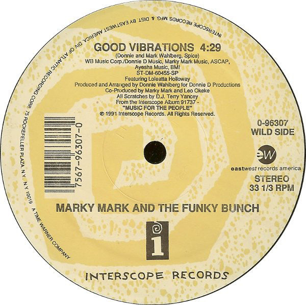 Marky Mark And The Funky Bunch Featuring Loleatta Holloway : Good Vibrations (12")