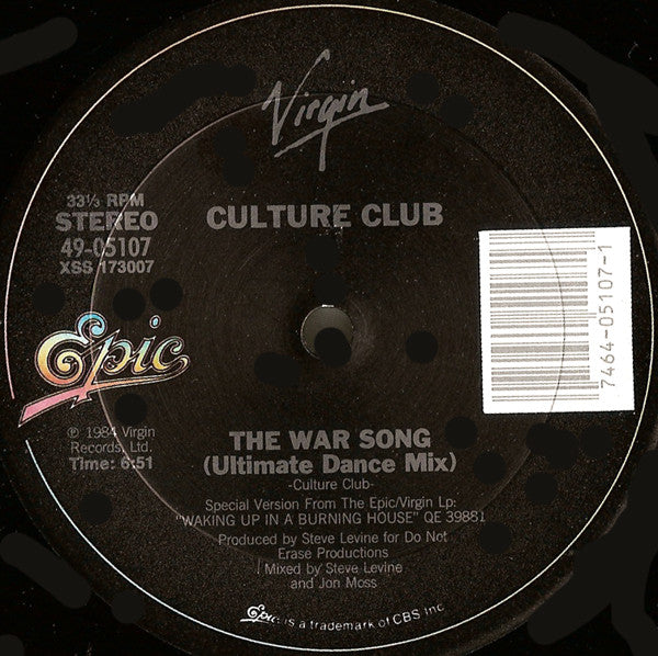 Culture Club : The War Song (Ultimate Dance Mix) (12")