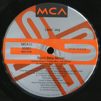 Livin' Joy : Don't Stop Movin' (12", Single)