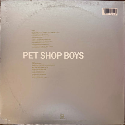 Pet Shop Boys : Opportunities (Let's Make Lots Of Money) (12", Single, All)