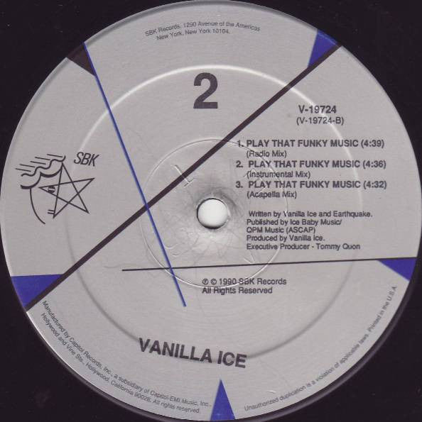 Vanilla Ice : Ice Ice Baby (12", Spe)