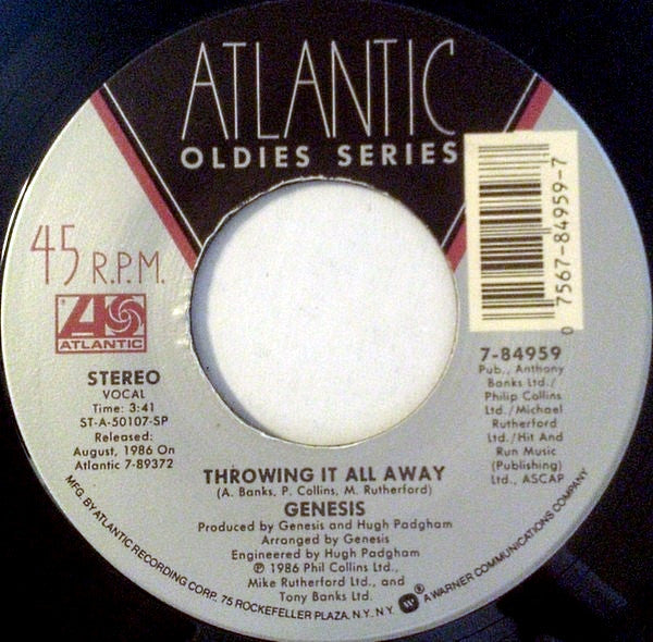 Genesis : Invisible Touch / Throwing It All Away (7")
