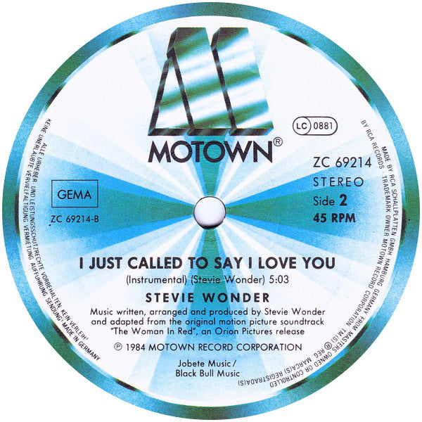 Disco de Vinil - Importado - Stevie Wonder : I Just Called To Say