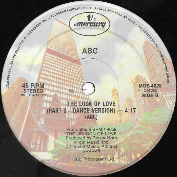 ABC : The Look Of Love (USA Remix - Dub Version) (12", 53)