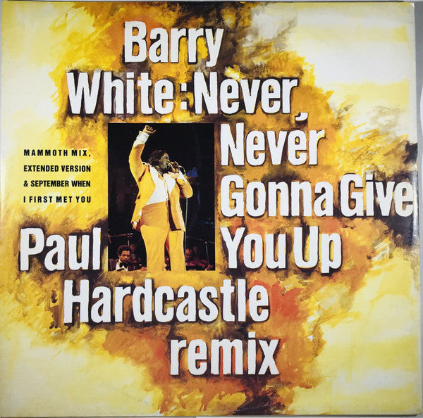 Barry White : Never, Never Gonna Give You Up (Paul Hardcastle Remix) (12")