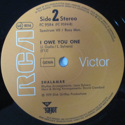 Shalamar : Right In The Socket (12")