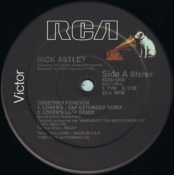 Rick Astley : Together Forever (12", Single)