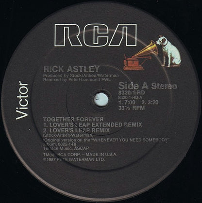 Rick Astley : Together Forever (12", Single)