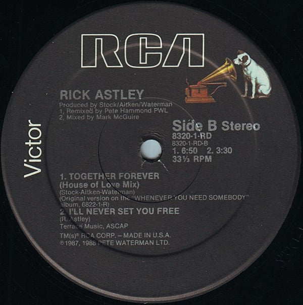 Rick Astley : Together Forever (12", Single)