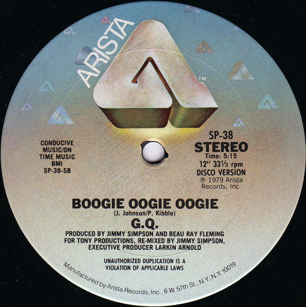 G.Q.* : Disco Nights (Rock-Freak) / Boogie Oogie Oogie (12", Single)