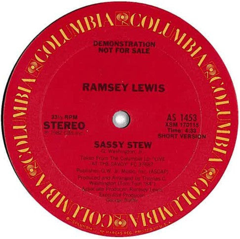 Ramsey Lewis : Sassy Stew (12", Single, Promo)